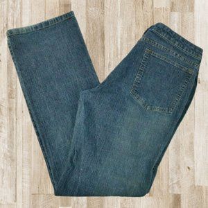Lee One True Fit Boot Cut Blue Jeans, Stretch Denim Size 15/16